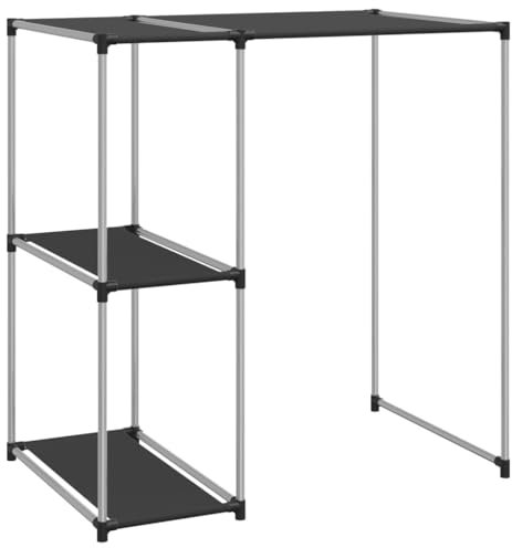 vidaXL Waschmaschinenregal Toilettenregal WC Standregal Badezimmerregal Badregal Überbauregal Badezimmer Schwarz 87x55x90,5 cm Eisen