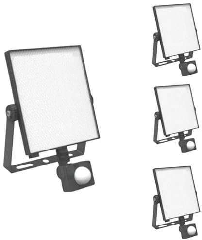 Proyector LED conectado WiFi RGBW 20W IP44 con sensor de movimiento - Pack de 4