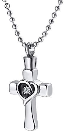 ZEDARO Personalized Name Necklace Lovers Couple Pendant Necklace Crystal Water Bottle Cross Jewelry Commemorate