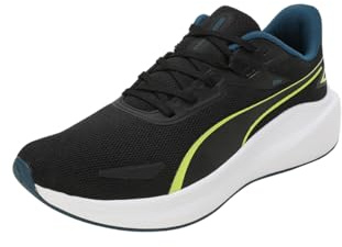Puma Unisex Adults Skyrocket Lite Road Running Shoes, Puma Black-Ocean Tropic-Lime Pow, 9 UK
