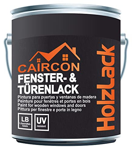 CAIRCON Fensterfarbe & Türlack – Wetterfeste Lackfarbe für Holz, Metall & Kunststoff – Weiß 5L