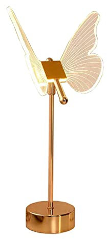 Sharplace Acryl-Nachttischlampe, Helligkeit verstellbar, Geburtstagsgeschenk, Acryl-Lampenschirm, Schreibtisch-Lichter, Nachtlicht für Frau, Büro, Wohnzimmer, Schmetterling
