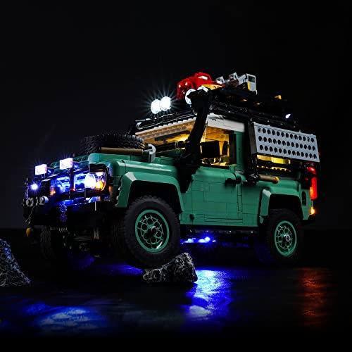 Led Licht Set für Lego Land Rover Classic Defender 90, Led Beleuchtungs Set für Lego 10317 Land Rover Classic Defender 90 - Nur Lichter Set, Kein Modell (Standard Version)