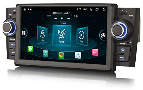 Erisin 7 Pollici 8-Core Android 13 Autoradio Navigatore GPS per Fiat Punto Fiat Linea, Supporto Schermo tattile IPS Wireless CarPlay Android Auto Bluetooth DSP DAB+ WiFi 4G LTE OBD2 4GB+64GB