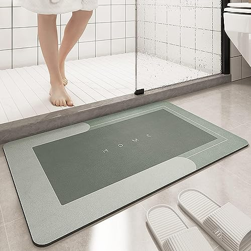 Bingobang Diatom, tappetino da bagno assorbente, antiscivolo, antimuffa, 45 x 75 cm, tappetino da bagno per doccia, ad asciugatura rapida, tappeto ispessito a 4 strati, per camera da letto, cucina,