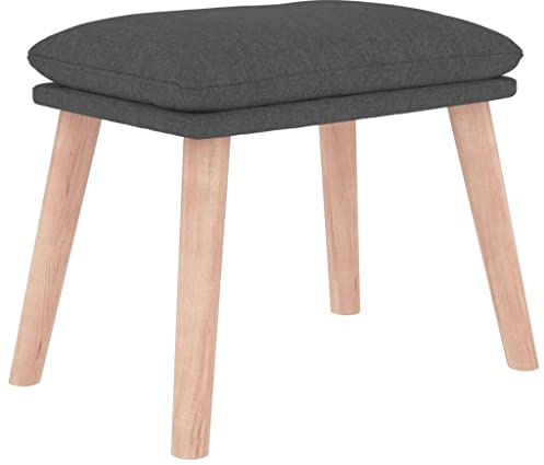 vidaXL Fußhocker Hocker Fußbank Fußstütze Fußschemel Ottomane Sitzhocker Fußablage Polsterhocker Wohnzimmer Dunkelgrau 45x29,5x39cm Stoff