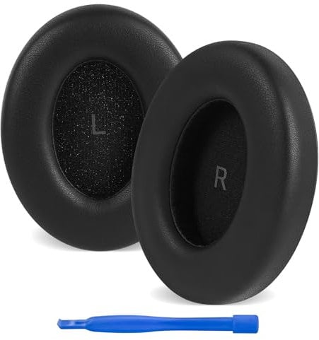 Replacement Ear Pads for Sennheiser Momentum 4 Wireless Headphones, Headset Earpads (Protein Leather/Black)