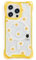ETUUI Clear Case Flower Motiv Hülle mit Ösen iPhone 14 Pro | hochwertige Schutzhülle, Rundumschutz Handyhülle