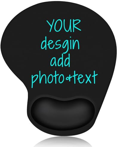 Custom Personalised Photo Gaming Mouse Pad with Wrist Support,Design Your Photo/Text Wirst Mouse Pad,Non-Slip Rubber Base.custom 3