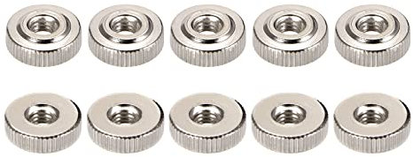 DTGN M4x4mm(DxH) Rändelmutter - 20er Pack - Gut für elektronische Geräte - Daumenschraubenbefestigungen - Silber