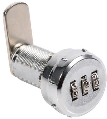 Fnggd Silbernes Edelstahl-3-stelliges Zahlenschloss, Briefkastenschloss, Briefkastenschloss, Zahlenschloss 3 Stellig, Briefkasten Zahlenschloss, Zinklegierung für 17~23 mm