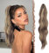 FESHFEN Pferdeschwanz Extensions Klammer, 50 cm Hair Extensions Zopf Lang Pferdeschwanz Haarteil Clip Gewellt Extensions Zopf Hellbraun und Blond Pferdeschwanz Haarverlängerung für Frauen
