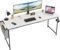 CAIYUN Computer Desk 160 x 55 cm, Home Office Desk, Simple Modern Large Desk for Bedroom, Writing Desk with Storage Bag, Study Table for Students, White