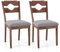 COSTWAY Esszimmerstühle 2er Set, Küchenstühle mit gepolsterter Sitzfläche & Rückenlehne, Holzstühle bis 130 kg, gepolsterte Stühle Holz, Polsterühle für Küche Esszimmer, Braun, 43 x 53 x 90 cm (2)
