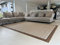 Tejidos EL MUNDOAlfombra vinilica de Tejido Trenzado de Alta Gama Lavable Antideslizante Alfombra Resistentes para Salon Cocina baño Pasillo - 170x240 cm., Border-Beige