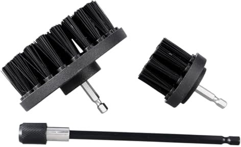 IWOMA 3Pcs Drill Brush Shower Brushes Set Power Scrubber Cleaning Brush Extended Attachment Kit for Clean Tub Bathroom Tile