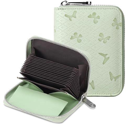 SENDEFN Portafogli da Donna in Pelle Vegan, Cerniera Portamonete Donna piccoli con Cerniere, RFID Blocking Porta Carte di Credito, Pochette Piccolo
