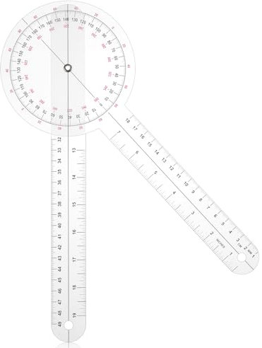 Goniometer Xinjoduz Goniometer Physiotherapie Winkelmesser Transparenter Goniometer Winkel Spinal Lineal Winkellineal Transparente Gradmesser Flexibel Winkelmesser Winkelmesser Physiotherapie