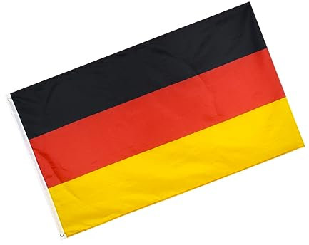GAROZATION 90 x 150 Cm Deutsche Flagge Mit Adler Fan Jubel Flagge Für Sportspiele Hängende Flagge Für Party Parade Und Event Dekoration Auch Als Handflagge Geeignet
