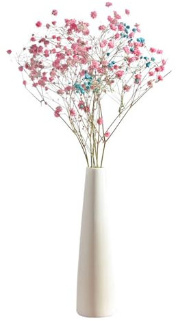 Conico in Ceramica Bianco Decorativo, Vaso Decorazione Estetica Neutro Boho, Vaso di Fiori Secchi Decorativo Classico, per la Casa Tavolo di Nozze