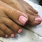 Pink Press On Toe Nails Short - Square False Toenails With Glue - Solid Color Glue On Fake Toenails - Light Weight & Full Cover Stick On Toenails For Women Manicure Decoration