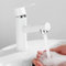 Tondiy Rubinetto Lavabo Bianco per Bagno, Angolo di Uscita Dell'acqua Umanizzato, Miscelatore Monocomando per Lavandino ad Angolo, Rubinetti in Acciaio Inox 304, Aeratore Rimovibile
