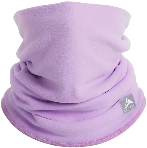 GXCROR Winter Schlauchschal, Wendbarer Fleece Halsschlauch, Winddichte Gesichtsmaske, Warmer Halswärmer für Herren & Damen