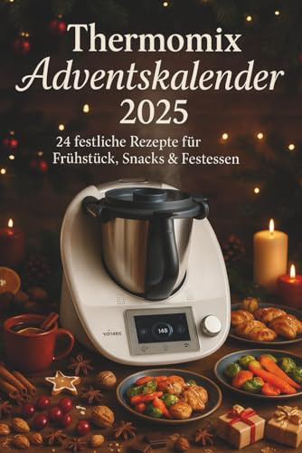 Thermomix Adventskalender 2025 – 24 festliche Rezepte für Frühstück, Snacks & Festessen: Weihnachtsrezepte für Thermomix: Suppen, Plätzchen, Drinks & ... Küche (Adventskalender für Feinschmecker)