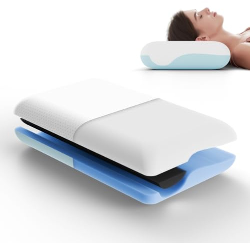 ROYGBIV Orthopädisches Memoryschaum Nackenkissen 60x35x11 cm - Ergonomische Nackenstütze gegen Verspannungen - Abnehmbarer Waschbarer Bezug Vakuumverpackt - Oeko-TEX Zertifizier