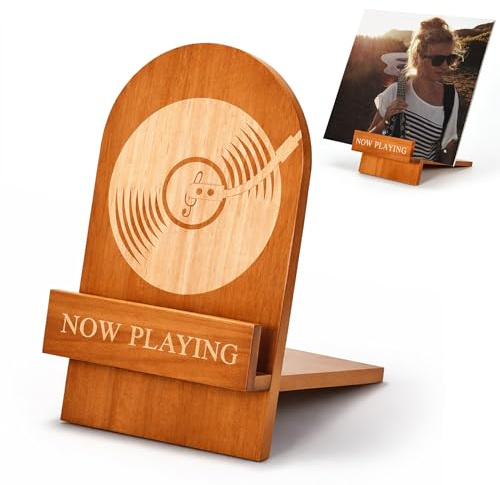 BS-VOG Now Playing Vinyl Record Stand, Detachable Vinyl Record Holder, Display Album Cover, Elegant Decorative Accessories, Ideal Choice for LP Storage Lovers