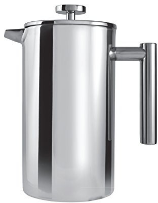Café Ole CFD Cafetière, Stainless Steel, Mirror Polished, 8 Cups (1 Litre)