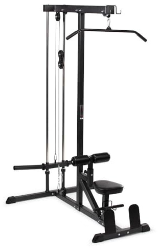 Titan Fitness Plate-Loaded LAT Tower, Rated 400 LB, Specialty Upper Body Machine, LAT Pulldown and Low Row Cable Machine for Home Gym, Shoulder and Back Workout Equipment