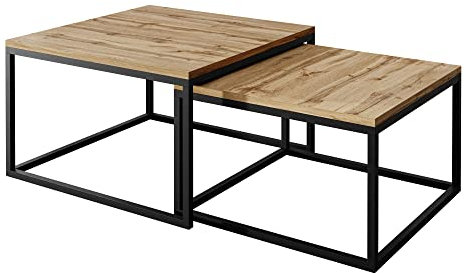 lukmebel Yoshi Table à café 2 en 1 en chêne Table Basse Table de Salon Salon Salon