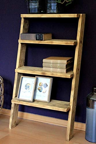 Dekorie Bücherregal aus massivem Holz - Farbe: Natur (geflammt) - Maße (HxBxT): 100 cm x 50 cm x 15 cm - Dieses Buchregal verschönert jedes zu Hause