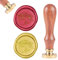 craspire Wachs-Siegel-Stempel Orange Auf Zweig Mit Blütenblatt, Siegellack Stempel Obst Retro Holzstempel Wachsdichtung 25mm Abnehmbar Messingkopf Holzgriff Für Partyhochzeitseinladungs-Umschlag