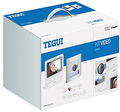 Tegui - Kit Videoportero 2 hilos Tegui Sfera New con monitor CLASSE100V16B Basico 379111, Blanco, Estándar