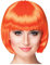 NEU Perücke Damen Foxy Bob, Pagenkopf mit Pony, Cabaret, orange - mit Haarnetz
