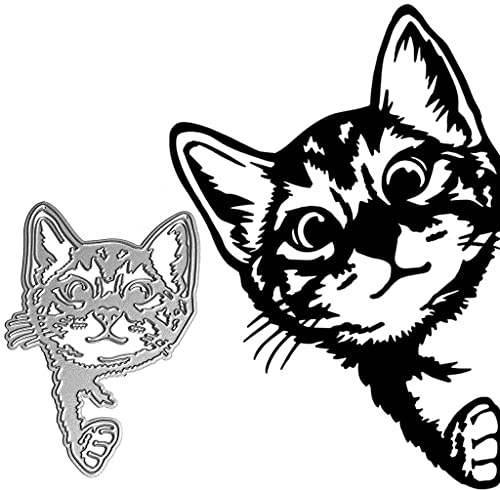 ECMQS Cat Stanzschablone, Scrapbooking Prägeschablonen Stanzformen Schablonen Für Scrapbooking, Fotopapier, Karten, Handwerk Prägen DIY Herstellung