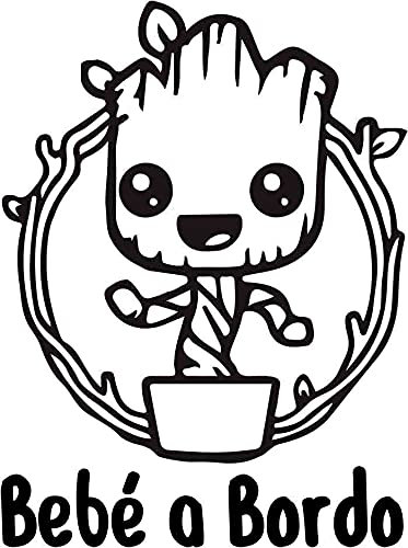 Baby Groot a Bordo, Vinyl-Aufkleber, verschiedene Größen