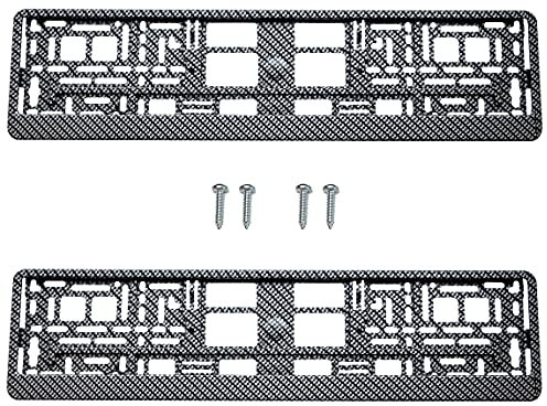 PAIR (2PCS) CARBON 3D PREMIUM Car Registration License Number Plate Surround Holder Frame Surround