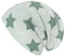 Wollhuhn ÖKO Jungen/Mädchen Bequeme Weiche Mütze/Beanie-Mütze/Strickmütze/Kindermütze Zweilagig Baumwolle (Ganzjährig) Aus Öko-Stoffen/Bio (S, Sterne Grün Leicht Meliert)