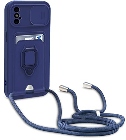 yanasuo Cordon de Coque Compatible avec iPhone XS/X, Collier pour Étui Colliers de cellulaire, Silicone Cover Protection de la Caméra Étui Lanyard Case-Bleu