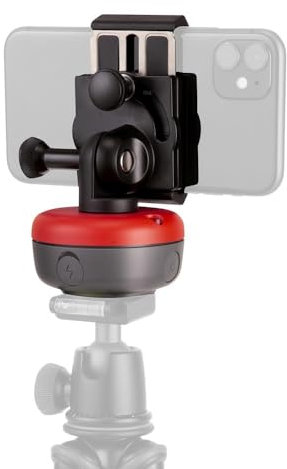 JOBY Spin Handy-Halterungskit, mit Elektronischem Bluetooth-Stativkopf, Handyhalterung – Motion Control, Motorisierter Handy-Slider, Panorama, Vlogging, Content-Erstellung, Zeitraffer, App-Steuerung