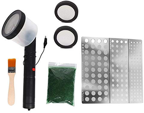 Beada Beflockung Kit Statischer Gras Applikator ABS Flock mit Rutschfestem für DIY Modeling Sand Tabelle