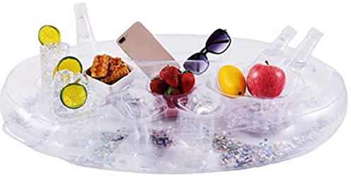 Joyivike Flottant pour Piscine Porte Gobelet, Porte Gobelet Gonflable, Porte Verre Piscin, Support Boisson, Bar Piscine Float, Plateau Gonflable Bar Flottant Piscine, pour Piscine, Plage, Fête