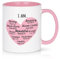 Cabtnca Christian I Am Mug With Bible Verse - Inspirational Faith Encouragement Gift for Women - Scripture Coffee Mug, Self Love, Religious, 11Oz