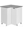 Belini Unterschrank Küche, Küchenunterschrank 90 cm Breite. SNP Küchenunterschrank mit Arbeitsplatte. Eckschrank Küche mit 1 Tür, Weiß matt