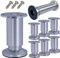 Stahlia Möbelfüße höhenverstellbar | Aluminium | (8 Stück) Höhe: 12cm | Ø 38mm | 250Kg Belastbarkeit | Füße für Möbel Schrankfüsse Sofa Füße Möbelbeine
