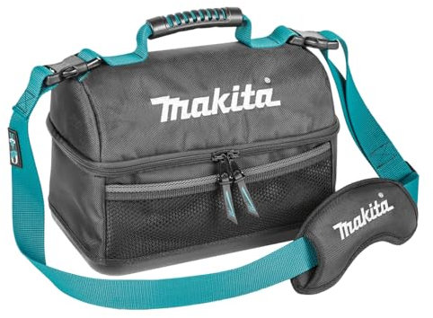 Makita E-15590 Lunchtasche Plus, mit Tragegriff und Schultergurt, innen mit Isolierfolie ausgekleidet, leichte Reinigung, verstärkter Boden, 8,5 Liter Fassungsvolumen, 330 x 200 x 230 mm (LxBxH)