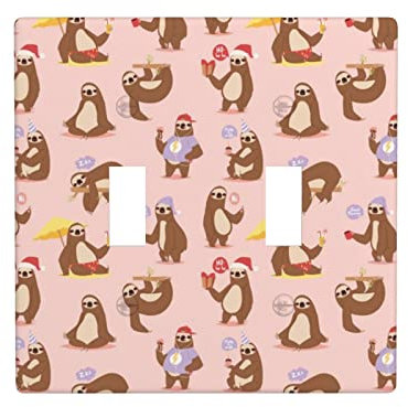 Sloth-Pink Dekorator Lichtschalter oder Steckdose Wandplatte für Lichtschalter, Dimmer, Steckdose